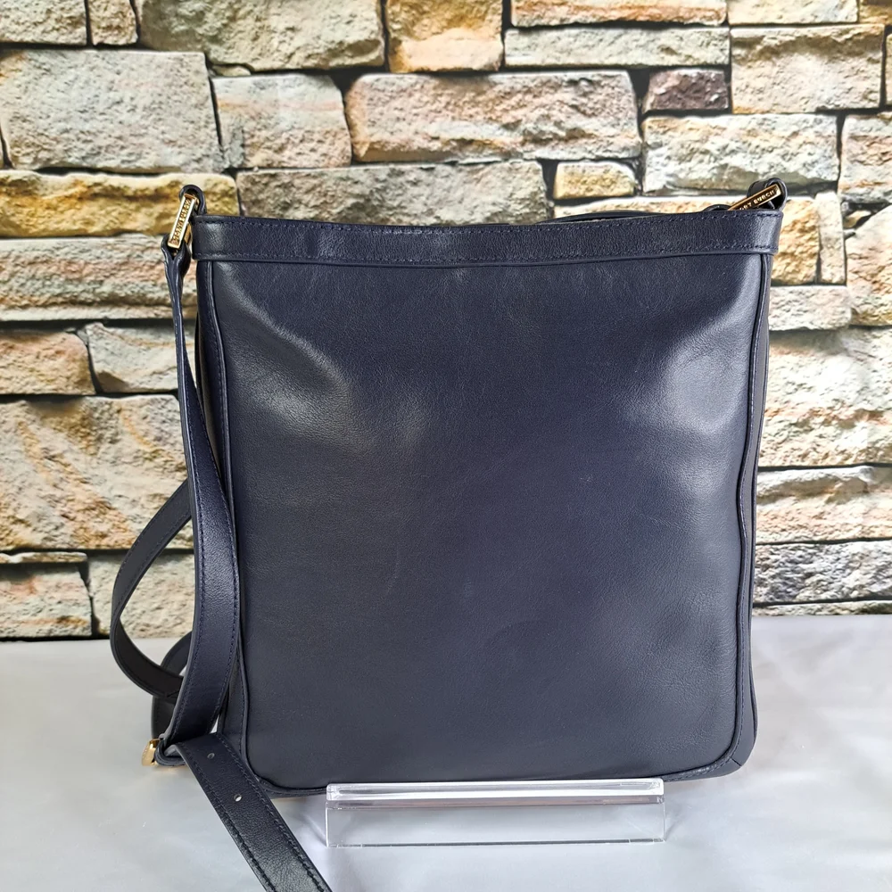 TORY BURCH LEATHER CROSSBODY BAG in STO~A~WAY NAVY - Picture 6 of 16